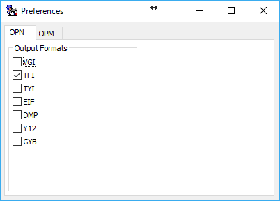 VGM2Pre Preferences Screenshot